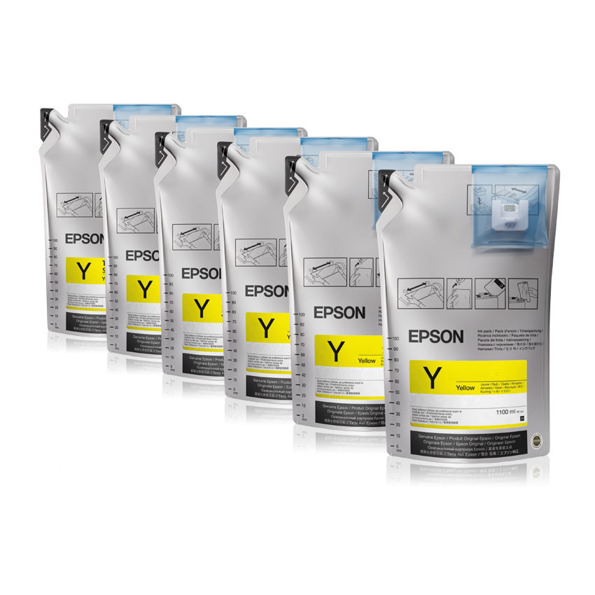 Pack Yellow X6 Encre EPSON  UltraChrome  DS 1 1L