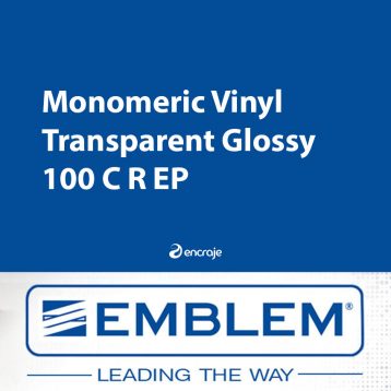 Vinyle Monomère Transparent Brillant EMBLEM Réutilisable Pose Facile
